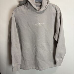 Fear Of God Essentials Hoodie Silver Cloud FW 23 Size XXS